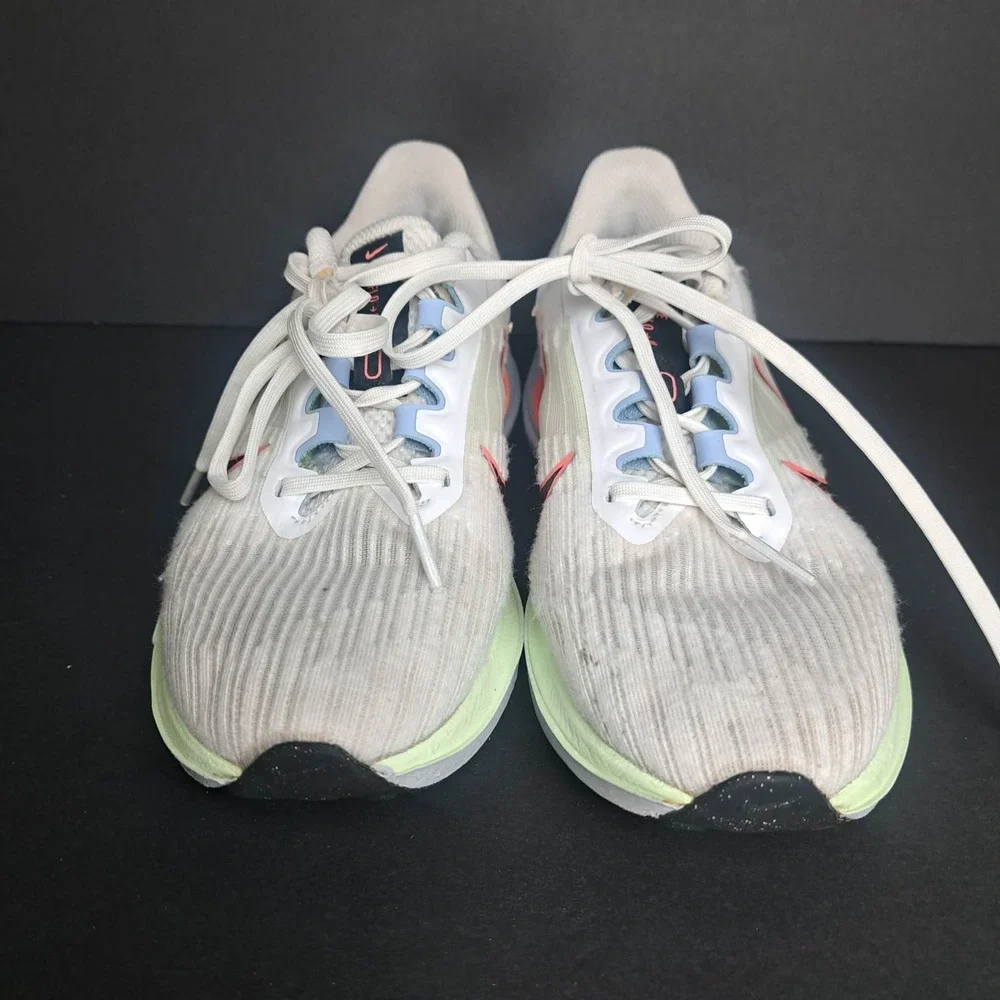 Nike Womens Air Winflo 9 White Green Red Sz 7.5 FD0880 100 Running